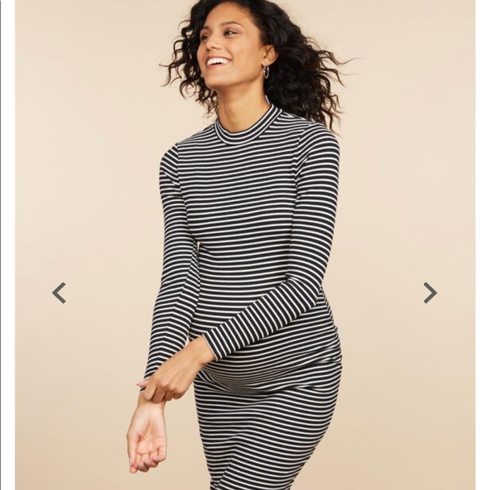 Two stretchy cotton maternity dresses